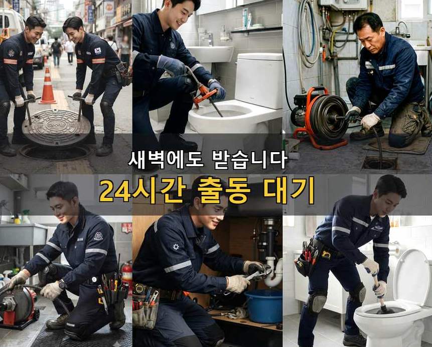 고양시일산서구 가좌동 베란다 배수구막힘 뚫음 현장 작업 사진 - 배관해결사
