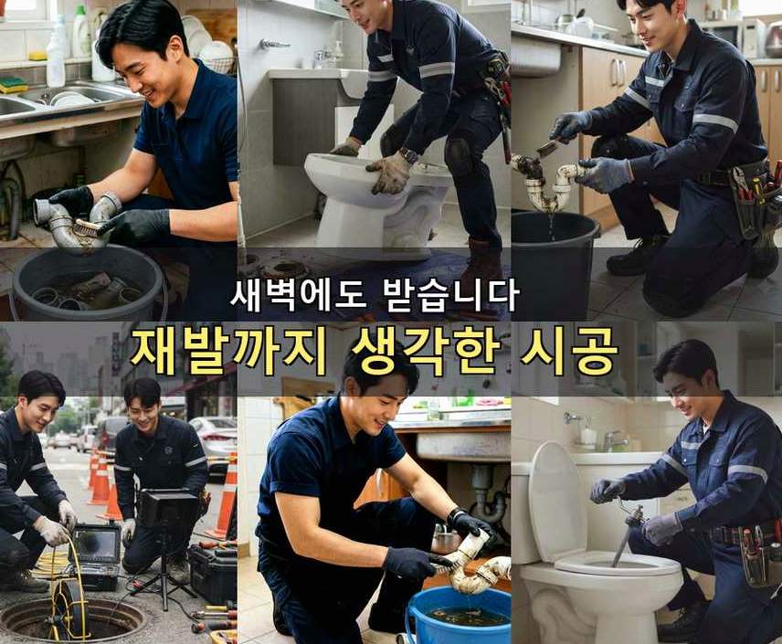 고양시일산서구 가좌동 세면대막힘 당일 처리 현장 작업 사진 - 배관해결사