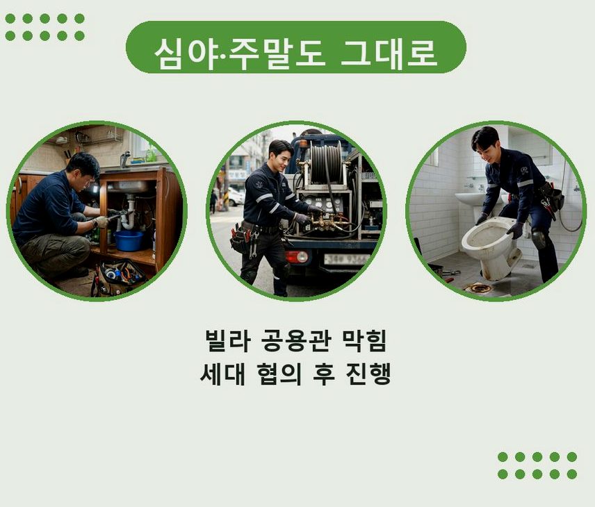서울 강동구 강일동 고압세척 24시 출동 현장 작업 사진 - 배관해결사