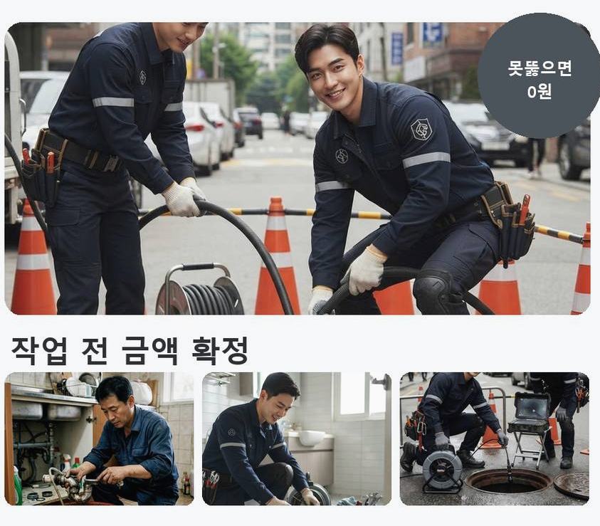서울 강동구 강일동 배관청소 당일 처리 현장 작업 사진 - 배관해결사
