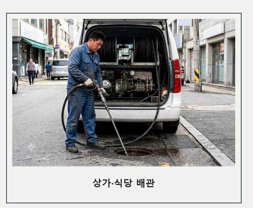 서울 종로구 계동 하수구막힘 고압세척·관통 작업 모습
