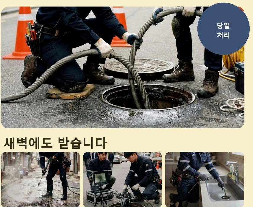 서울 종로구 계동 배수구막힘 비용 현장 작업 사진 - 배관해결사