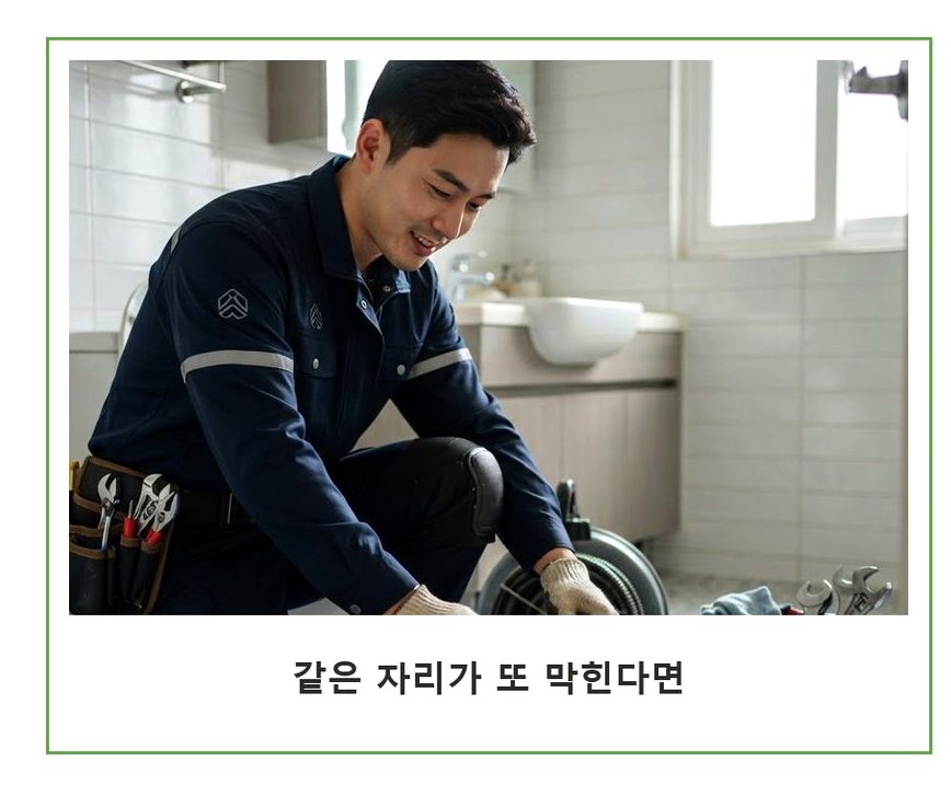 부천시오정구 고강동 욕실 배수구막힘 업체 현장 작업 사진 - 배관해결사