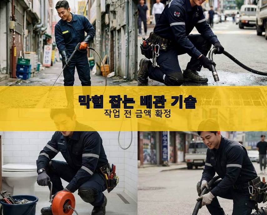 고양시덕양구 내곡동 하수구막힘 고압세척·관통 작업 모습