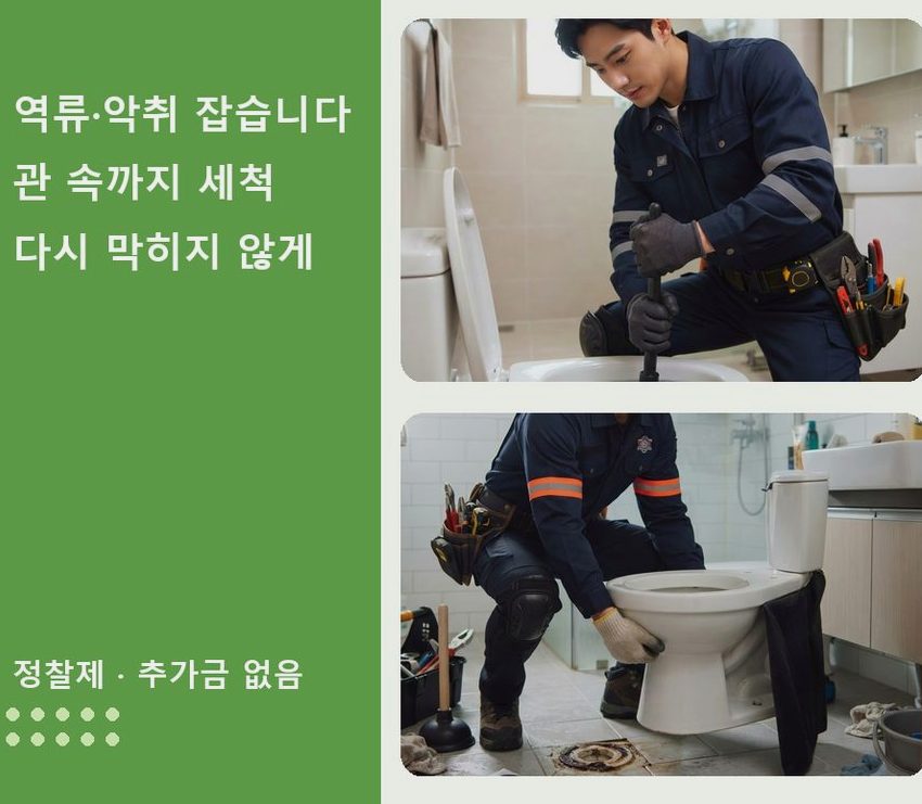 오산시 고현동 하수구막힘 24시 출동 현장 작업 사진 - 배관해결사