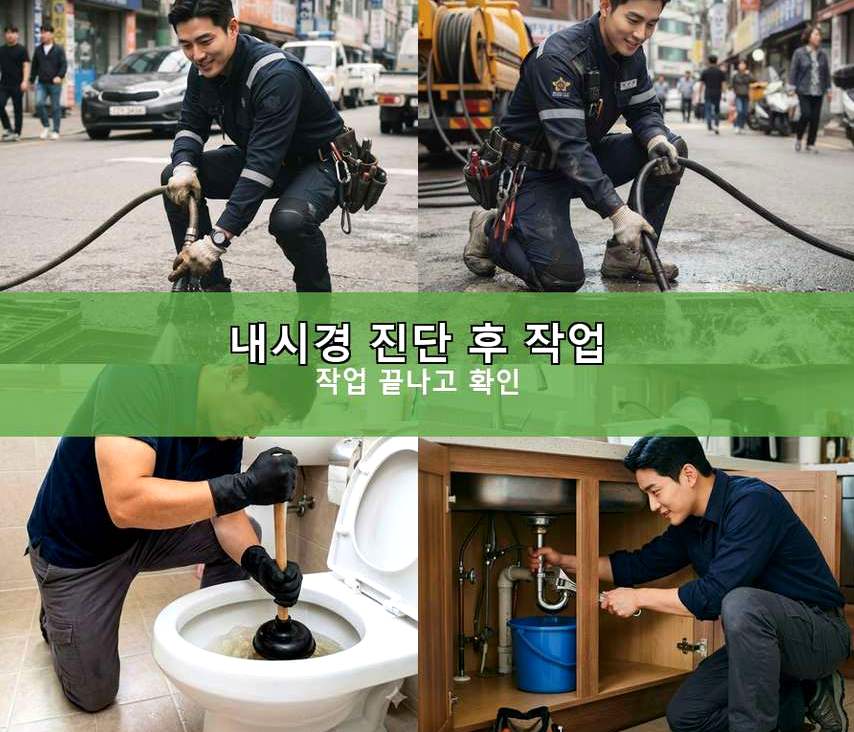 서울 노원구 공릉동 오수관막힘 출장비 무료 현장 작업 사진 - 배관해결사