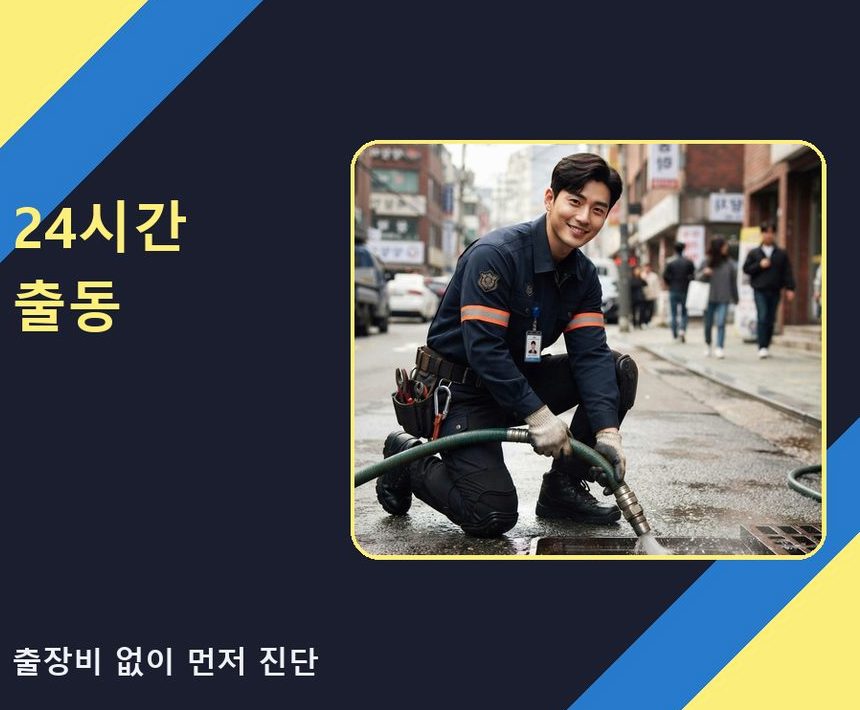 서울 노원구 공릉동 욕실 배수구막힘 24시 출동 현장 작업 사진 - 배관해결사