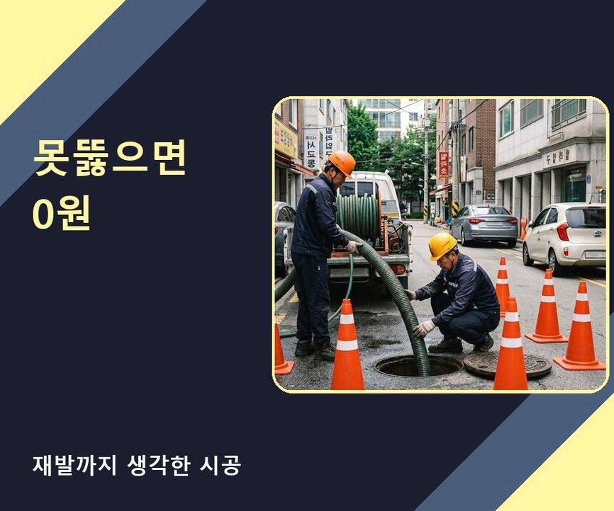 서울 노원구 공릉동 고압세척 고압세척·관통 작업 모습