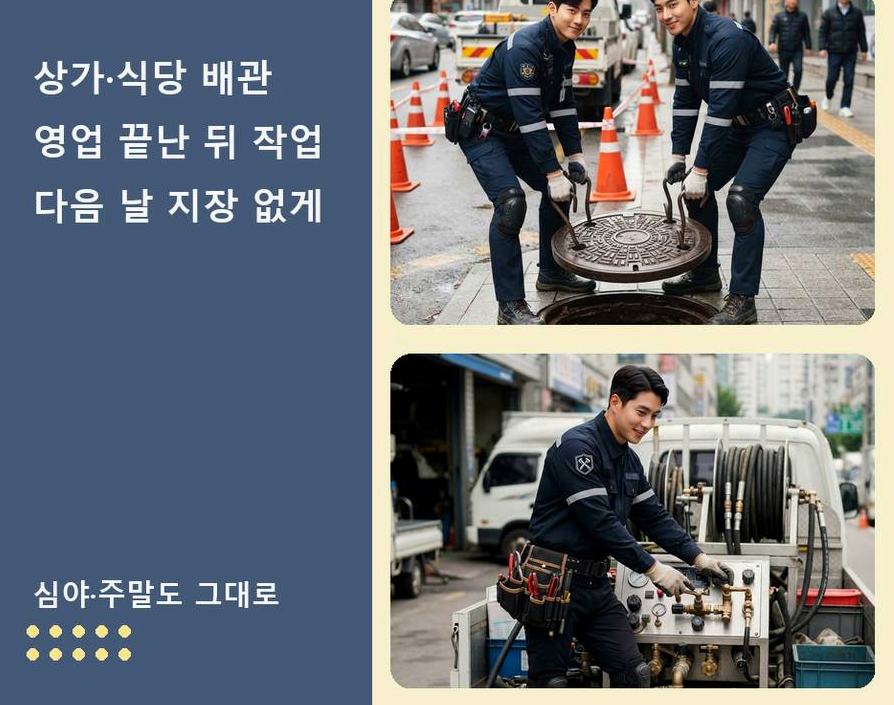 서울 노원구 공릉동 화장실 하수구막힘 출장비 무료 현장 작업 사진 - 배관해결사