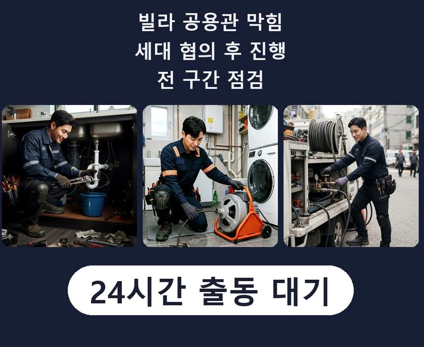 광명시 광명동 하수구 냄새 가격 안내 현장 작업 사진 - 배관해결사