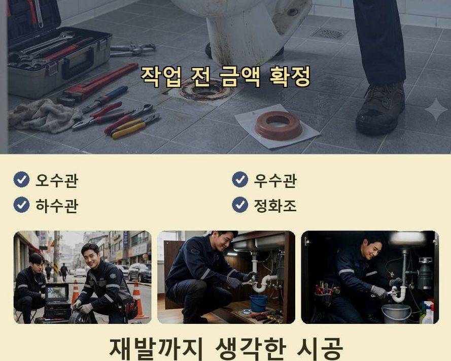 동두천시 동두천동 변기막힘 고압세척·관통 작업 모습