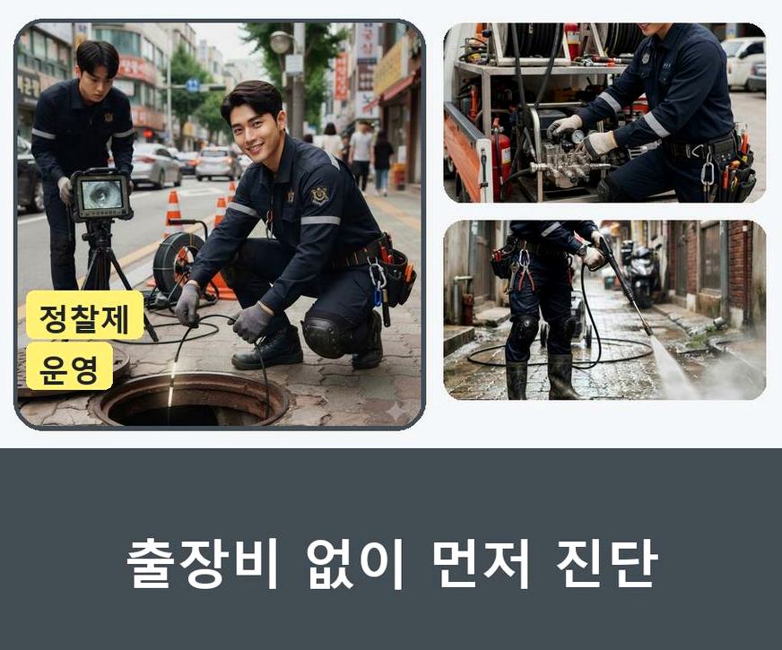 서울 종로구 교남동 하수구막힘 24시 출동 현장 작업 사진 - 배관해결사