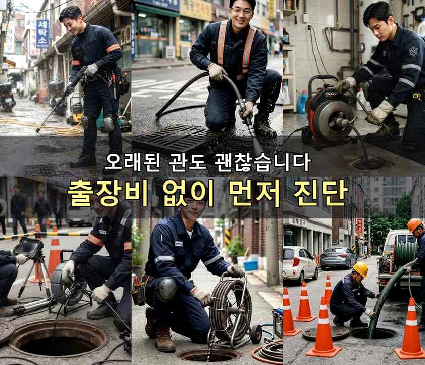 하남시 교산동 변기막힘 뚫음 현장 작업 사진 - 배관해결사