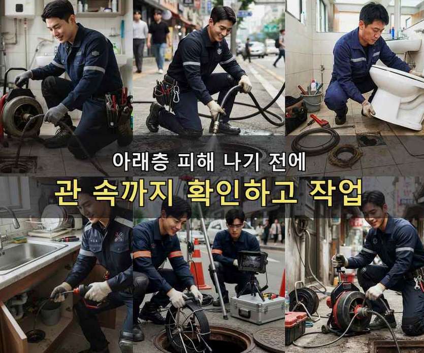 서울 종로구 구기동 화장실 하수구막힘 전문 업체 현장 작업 사진 - 배관해결사