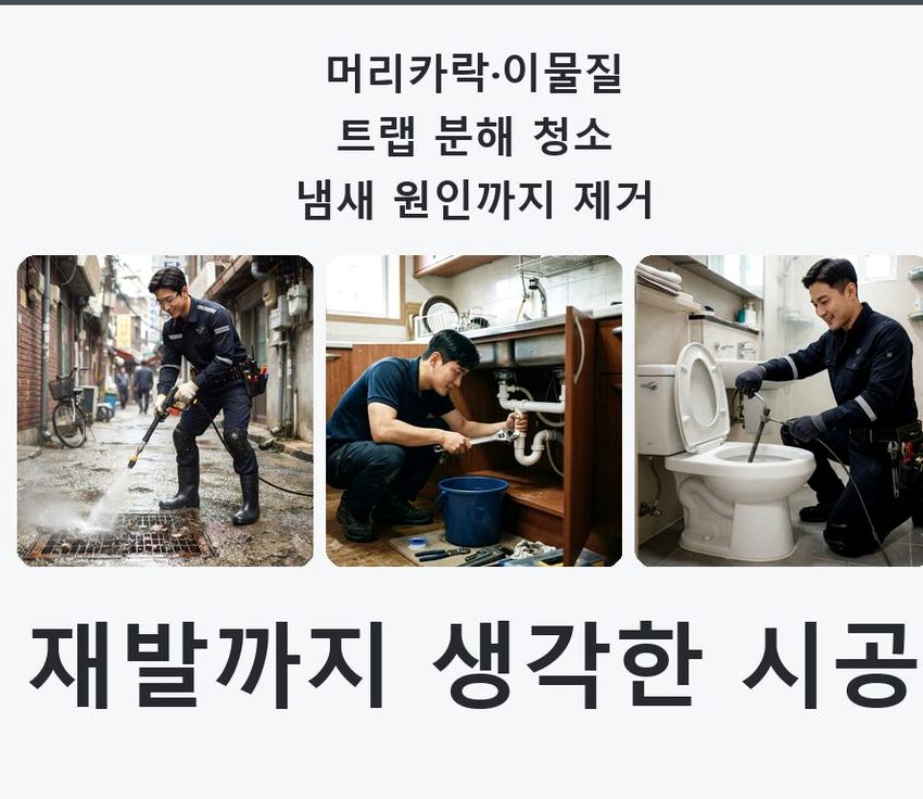 고양시일산서구 구산동 고압세척 빠른 해결 현장 작업 사진 - 배관해결사