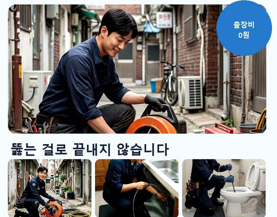 고양시일산서구 구산동 배관청소 비용 현장 작업 사진 - 배관해결사