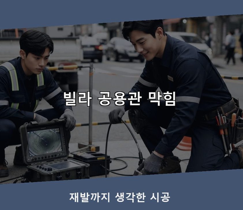 고양시일산서구 구산동 하수구막힘 야간 출동 현장 작업 사진 - 배관해결사
