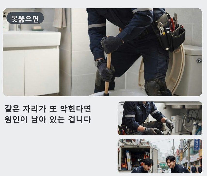 포천시 구읍리 고압세척 빠른 해결 현장 작업 사진 - 배관해결사