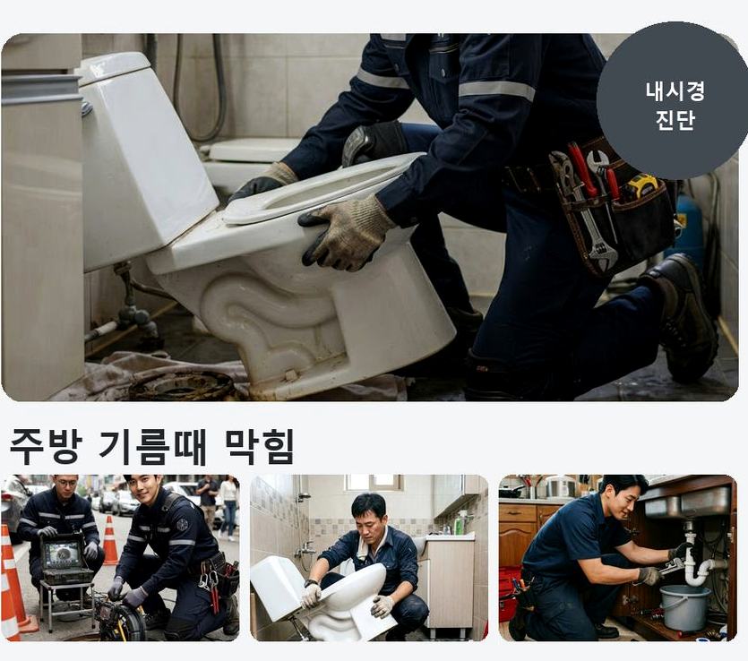 포천시 구읍리 하수구 역류 빠른 해결 현장 작업 사진 - 배관해결사