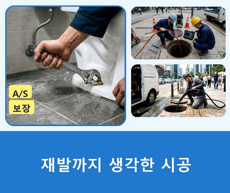 서울 종로구 권농동 싱크대막힘 고압세척·관통 작업 모습