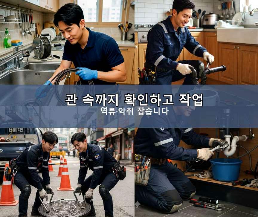 오산시 궐동 변기막힘 가격 안내 현장 작업 사진 - 배관해결사