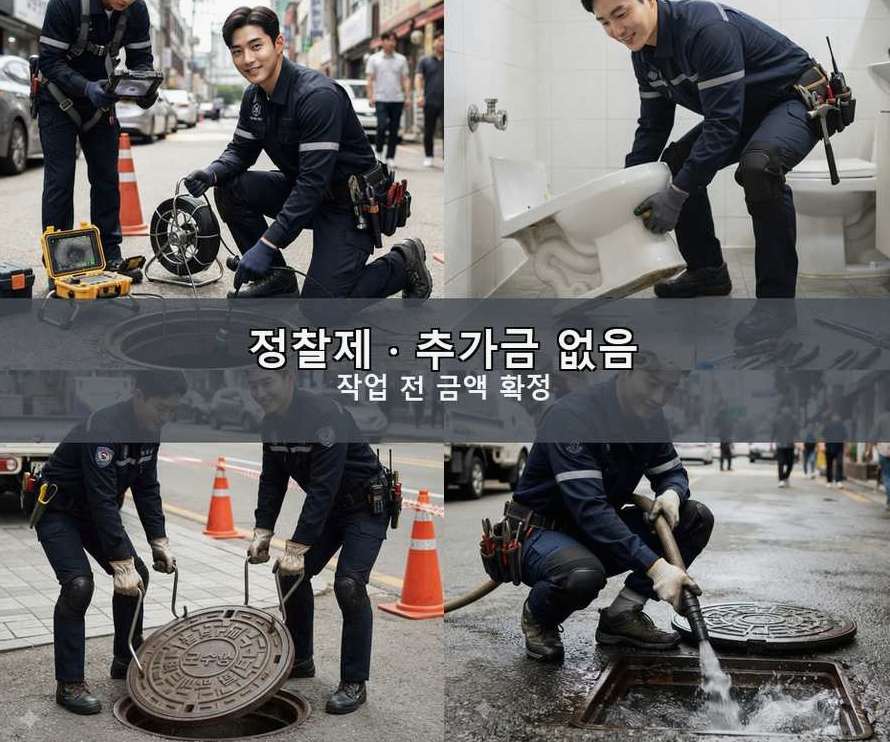 의정부시 낙양동 싱크대막힘 전문 업체 현장 작업 사진 - 배관해결사