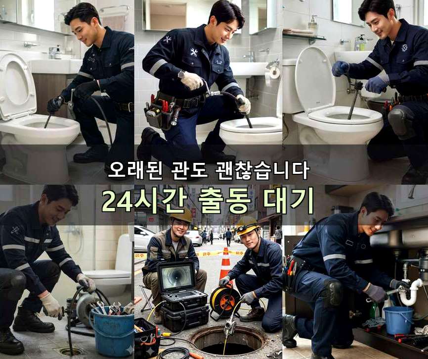 서울 종로구 낙원동 변기막힘 긴급출동 현장 작업 사진 - 배관해결사