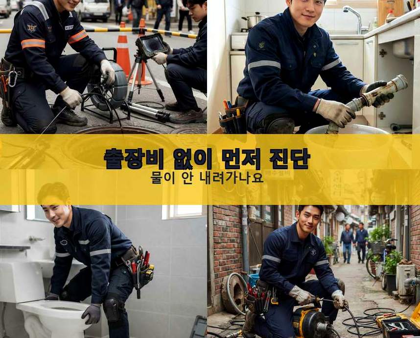 수원시팔달구 남수동 변기막힘 당일 처리 현장 작업 사진 - 배관해결사
