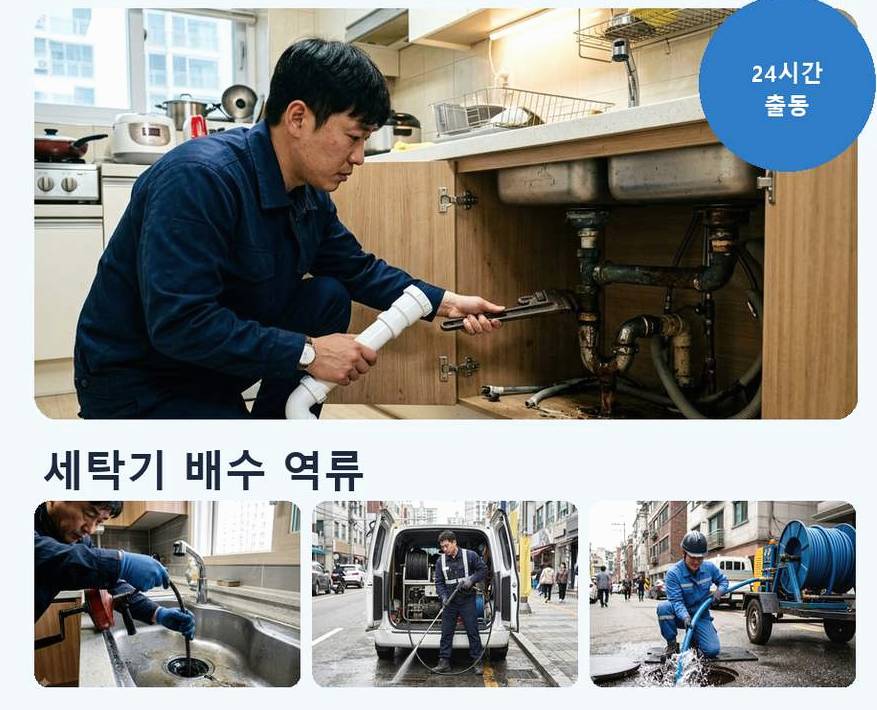 고양시덕양구 내유동 변기막힘 비용 현장 작업 사진 - 배관해결사