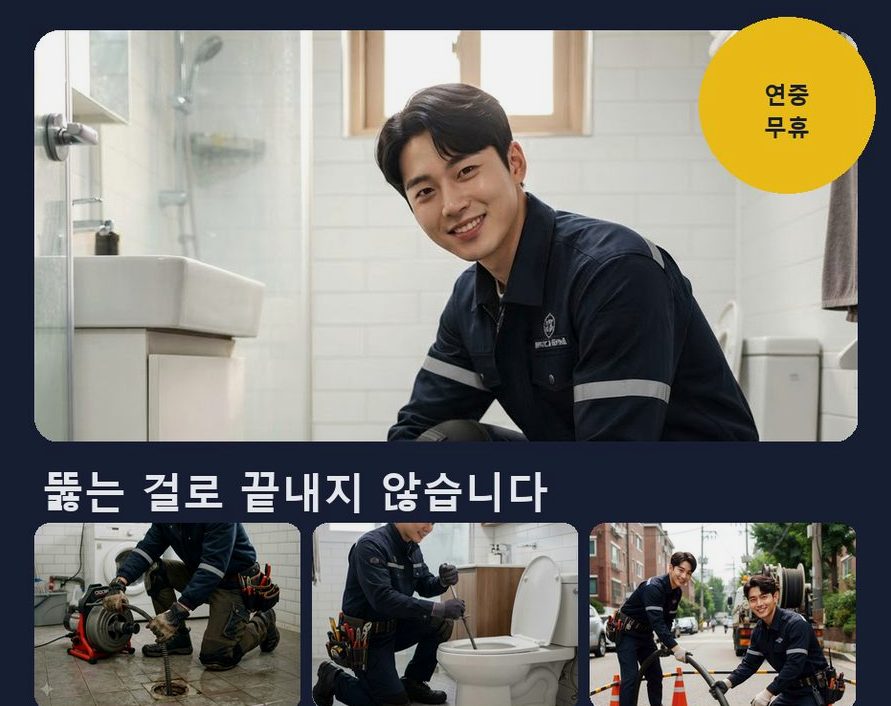 용인시기흥구 농서동 싱크대막힘 출장비 무료 현장 작업 사진 - 배관해결사