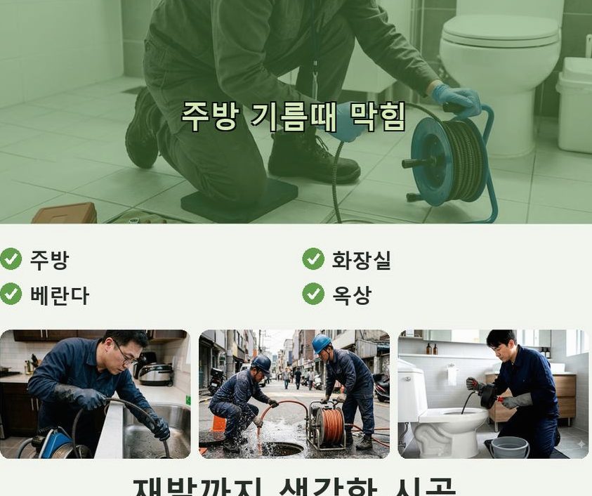 서울 동대문구 답십리동 세면대막힘 원인 진단 현장 작업 사진 - 배관해결사