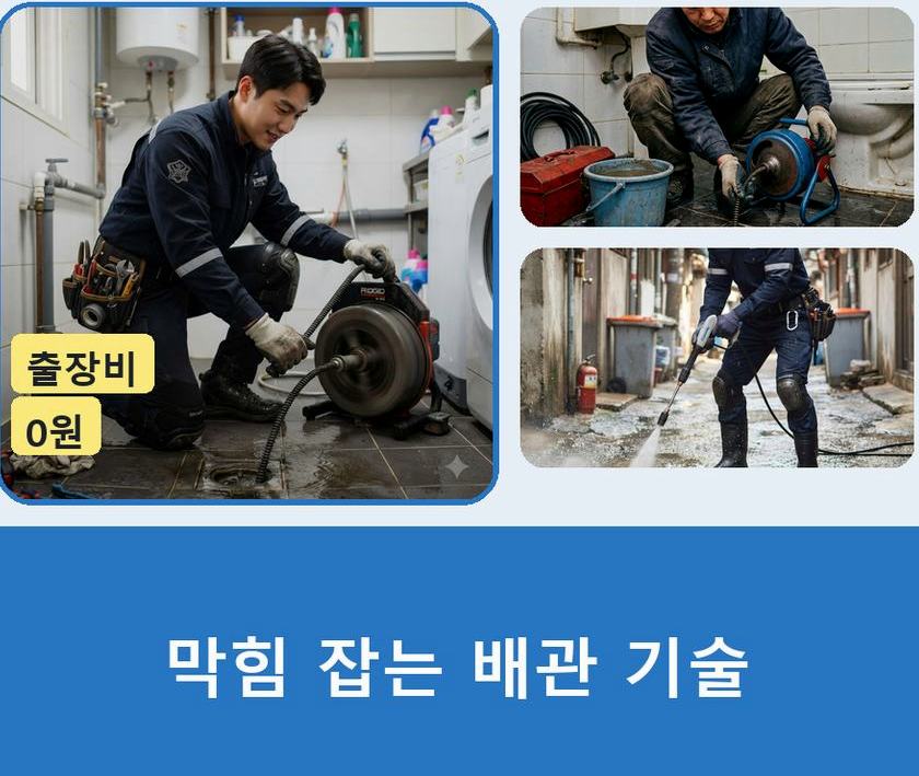 서울 영등포구 대림동 고압세척 출장비 무료 현장 작업 사진 - 배관해결사