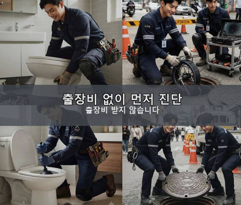 서울 서대문구 대신동 변기막힘 고압세척·관통 작업 모습
