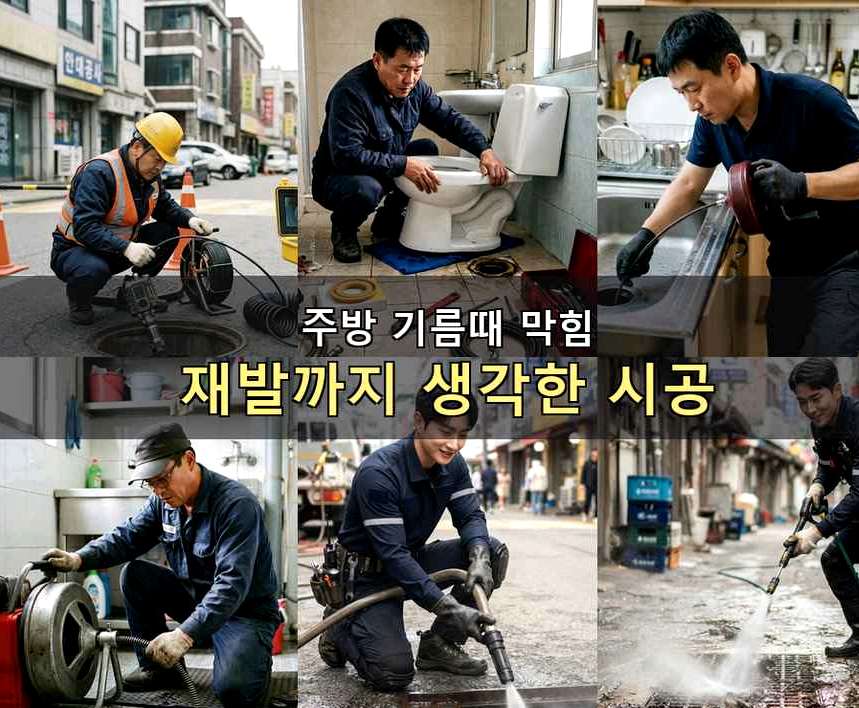 서울 서대문구 대현동 변기막힘 고압세척·관통 작업 모습