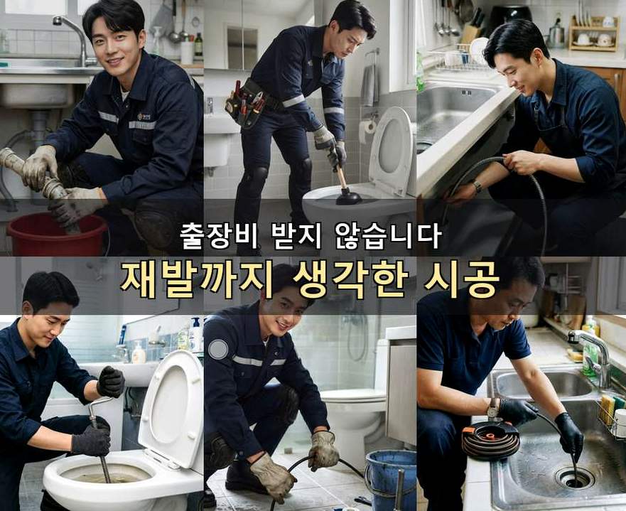고양시일산서구 대화동 하수구 역류 업체 현장 작업 사진 - 배관해결사