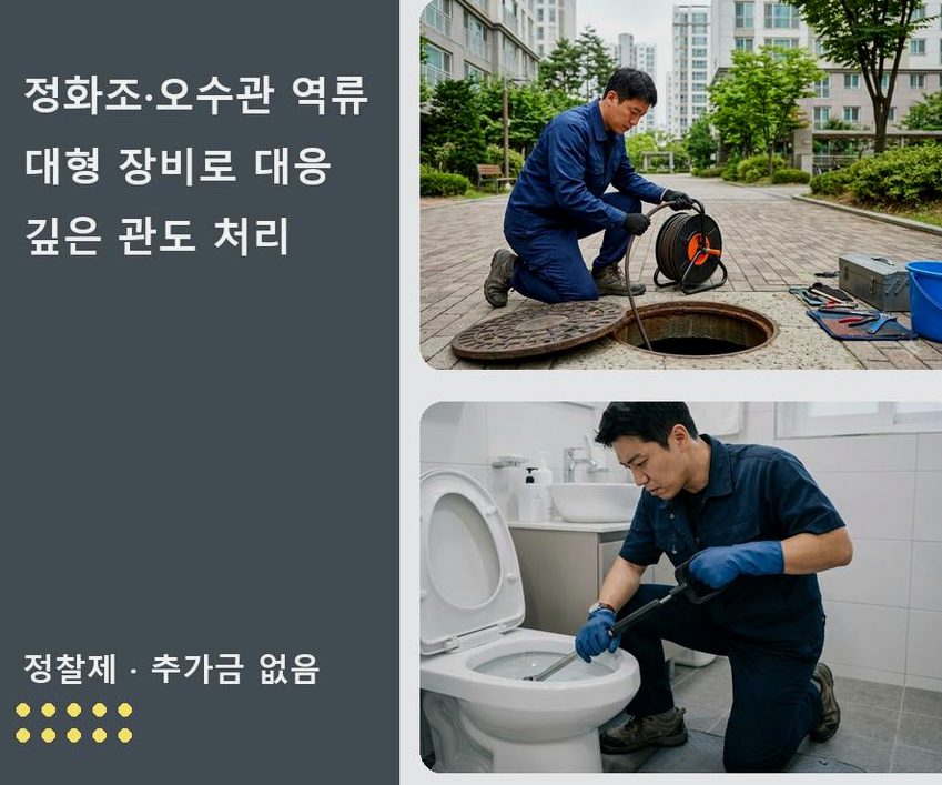 고양시일산서구 덕이동 하수구막힘 출장비 무료 현장 작업 사진 - 배관해결사