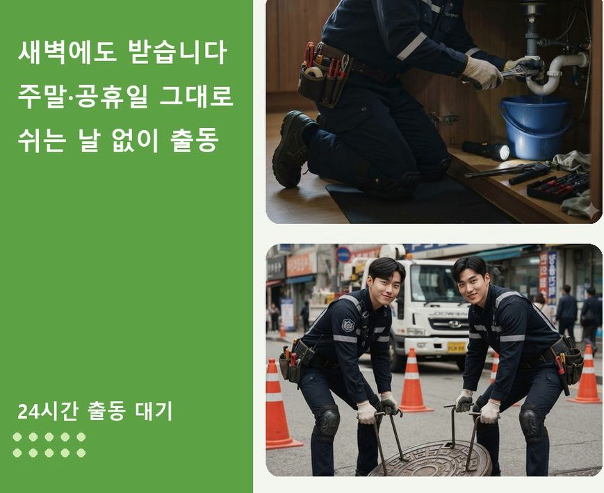 서울 금천구 독산동 주방 하수구막힘 24시 출동 현장 작업 사진 - 배관해결사