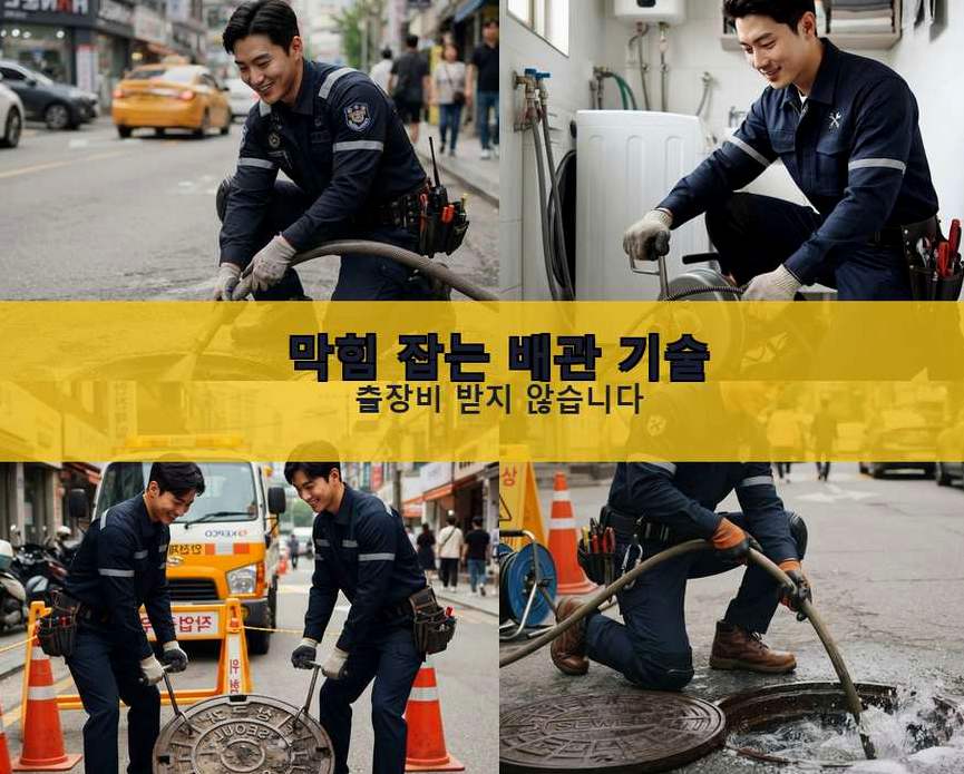 동두천시 중앙동 배수구막힘 당일 처리 현장 작업 사진 - 배관해결사