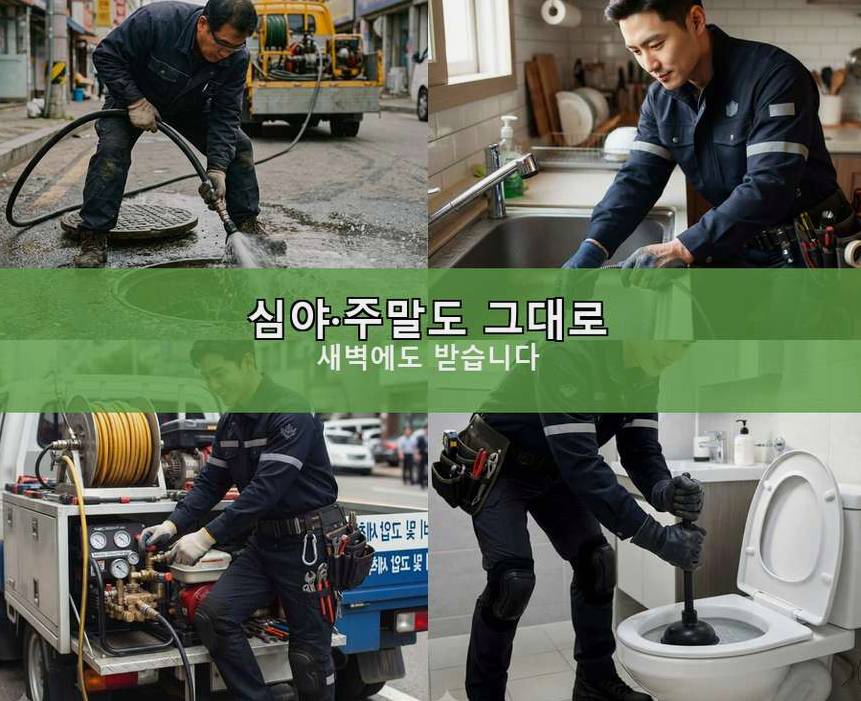 서울 성북구 동소문동 하수구막힘 전문 업체 현장 작업 사진 - 배관해결사
