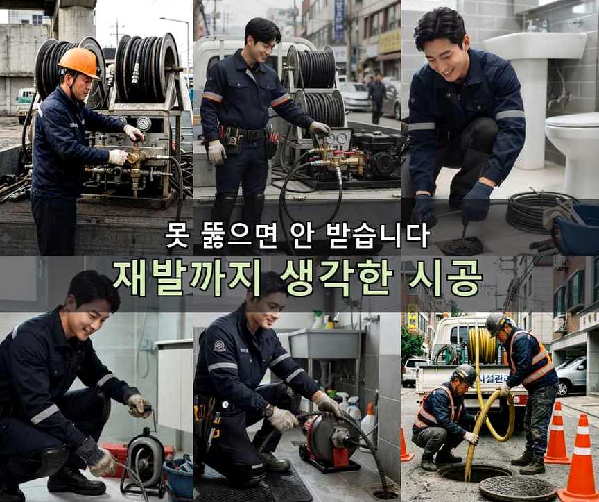 오산시 두곡동 싱크대막힘 전문 업체 현장 작업 사진 - 배관해결사