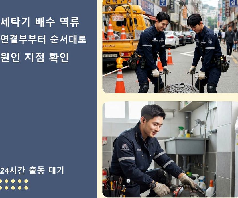 용인시기흥구 마북동 하수구막힘 전문 업체 현장 작업 사진 - 배관해결사