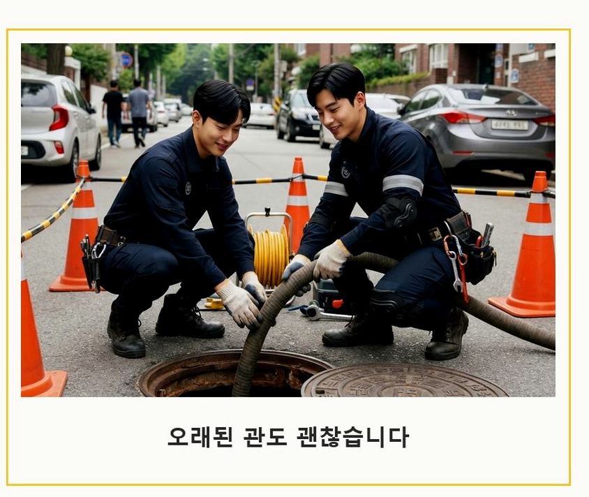 수원시영통구 망포동 고압세척 전문 업체 현장 작업 사진 - 배관해결사