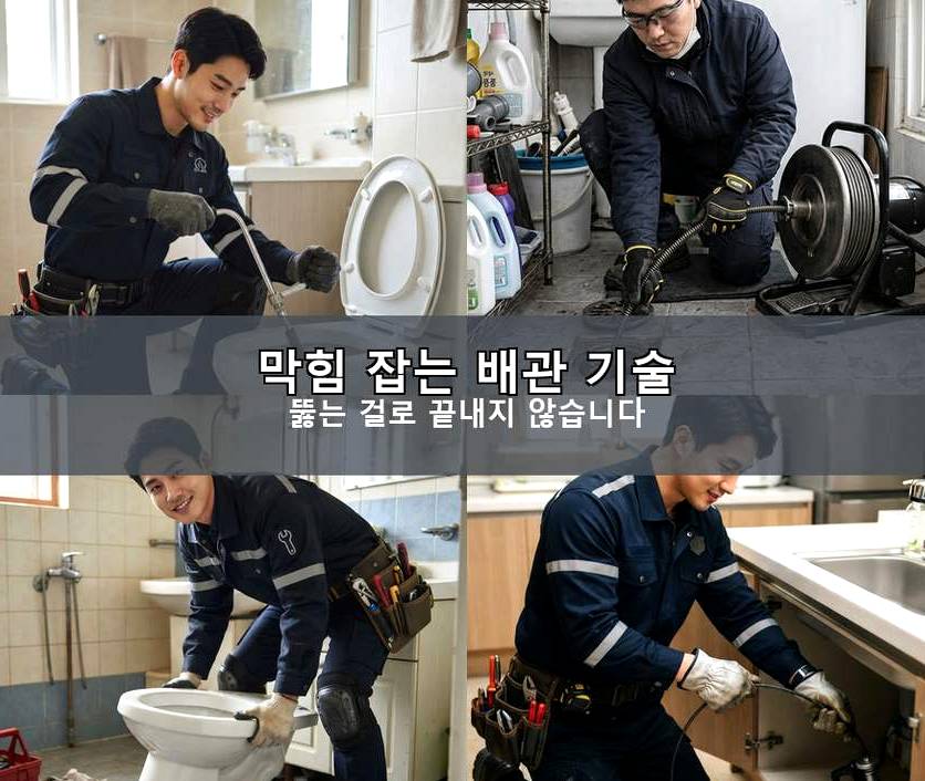 수원시영통구 망포동 세탁기 배수구막힘 긴급출동 현장 작업 사진 - 배관해결사