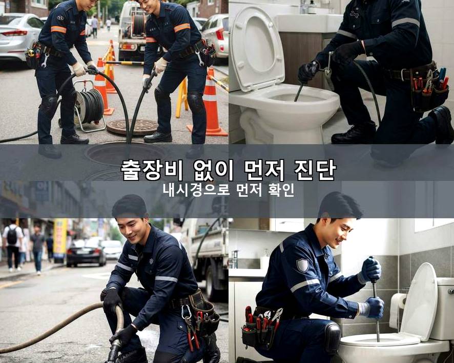 화성시 매송면송라리 하수구막힘 전문 업체 현장 작업 사진 - 배관해결사