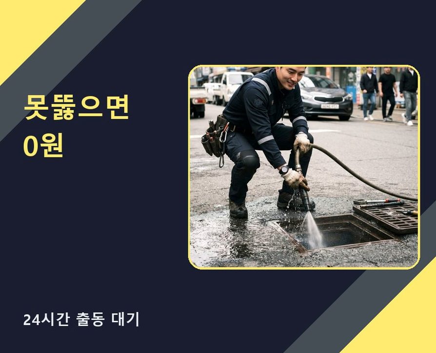 수원시영통구 매탄동 배관청소 뚫음 현장 작업 사진 - 배관해결사