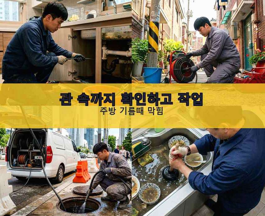 하남시 미사동 변기막힘 당일 처리 현장 작업 사진 - 배관해결사