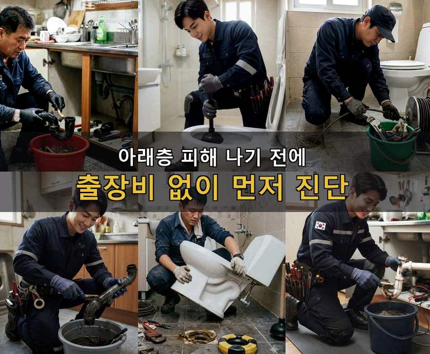 의정부시 민락동 배수구막힘 비용 현장 작업 사진 - 배관해결사