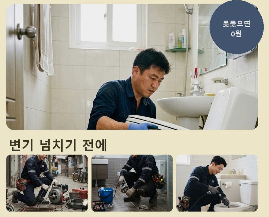 화성시 반월동 배수구막힘 가격 안내 현장 작업 사진 - 배관해결사