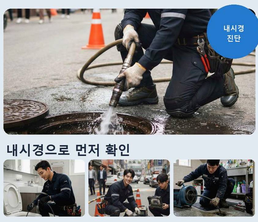 화성시 반정동 배수구막힘 원인 진단 현장 작업 사진 - 배관해결사
