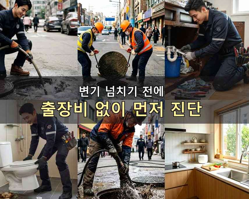 오산시 벌음동 싱크대막힘 출장비 무료 현장 작업 사진 - 배관해결사